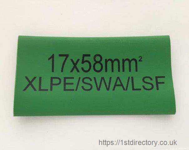 38mm green heatshrink hose marker printed by Identimark image
