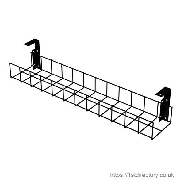 Black Cable tray With Small Brackets image
