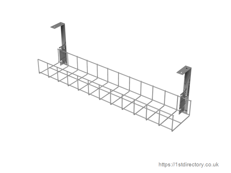 Silver Cable Tray With Large Brackets image