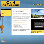 Screen shot of the C & H Crane Hire website.