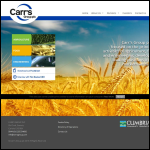 Screen shot of the Carr's Milling Industries plc website.