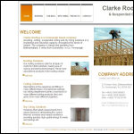 Screen shot of the Clarke Roofing website.