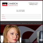Screen shot of the Cameron Communications (Aberdeen) Ltd website.