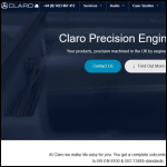 Screen shot of the Claro Precision Engineering Ltd website.