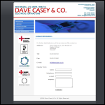 Screen shot of the Dave Casey & Co Ltd website.