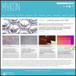 Screen shot of the Mykon website.