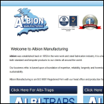 Screen shot of the Albion Manufacturing UK Ltd website.