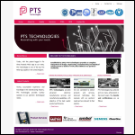 Screen shot of the PTS Technologies Pte Ltd website.