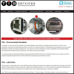 Screen shot of the T I S Services website.