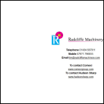 Screen shot of the Radcliffe Machinery website.