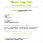 Screen shot of the Three Bags Full website.
