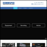 Screen shot of the Communications Specialists (Commspec) website.