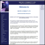 Screen shot of the Micro Connect Ltd website.