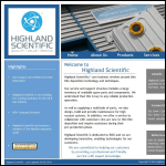 Screen shot of the Highland Scientific website.