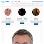 Screen shot of the Burden, Tony website.