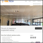Screen shot of the Ceiltech Ceiling Cleaning website.