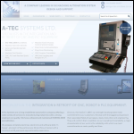 Screen shot of the A-Tec Systems Ltd website.