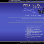 Screen shot of the Precision Relays Ltd website.