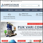 Screen shot of the Pumps (UK) Ltd website.