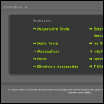 Screen shot of the RH Tools website.