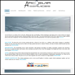 Screen shot of the Arcevia Services website.