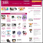 Screen shot of the Kershaws Rubber Stamps website.