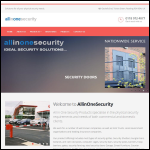 Screen shot of the All in One Security Products website.