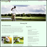 Screen shot of the Winning Golf website.