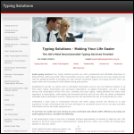 Screen shot of the Typing Solutions website.