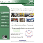 Screen shot of the Logistics Education Centre Ltd website.
