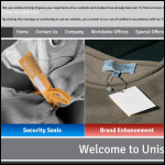 Screen shot of the Unisto website.