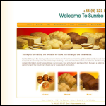Screen shot of the Sunrise Bakery website.
