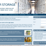Screen shot of the LSR Storage website.