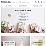 Screen shot of the Teapigs website.