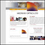 Screen shot of the Medway Optics Ltd website.