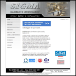 Screen shot of the Sigma Catering Equipment Ltd website.