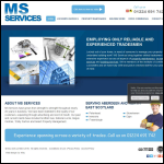Screen shot of the MS Services website.