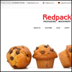 Screen shot of the Redpack Packaging Machinery website.