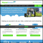 Screen shot of the PlanetStream website.