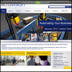 Screen shot of the Acrovision Ltd website.