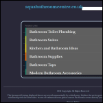 Screen shot of the Aqua Bathroom Centre website.