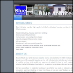 Screen shot of the Blue Architects Ltd website.