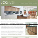 Screen shot of the James Clark Kitchen Company website.