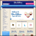 Screen shot of the Blue Ribbons Sugarcraft Centre website.