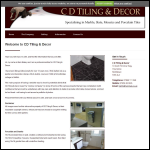 Screen shot of the CD Tiling & Decor website.