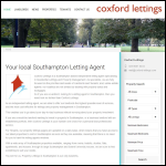 Screen shot of the Coxford Letting & Management website.