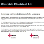 Screen shot of the Westside Electrical Ltd website.