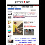 Screen shot of the Polypropylene Site Services Ltd website.