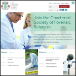 Screen shot of the The Chartered Society of Forensic Sciences website.