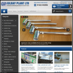 Screen shot of the Gilray Plant Ltd website.